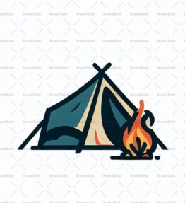 Zelt und Lagerfeuer